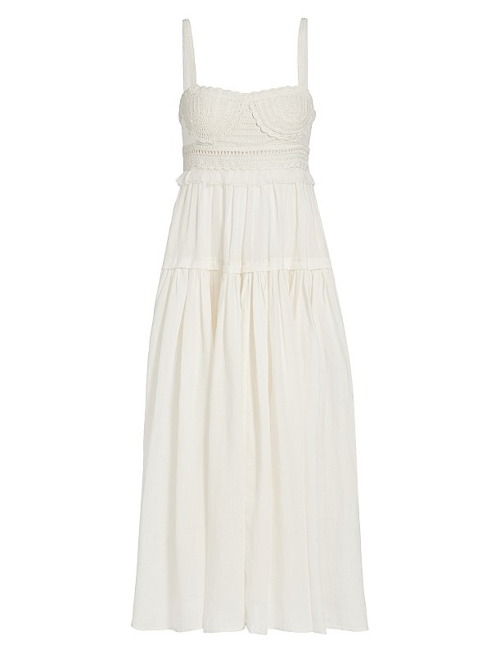 Ulla Johnson Crochet Applique Rami Gisella Dress in Pristine Size 0 NWT